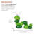 16"H Caterpillar Solar Statue with Light-Up Eyes