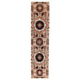 Aryana Hand-Knotted High-Quality Ivory/Red/Navy/Green Runner