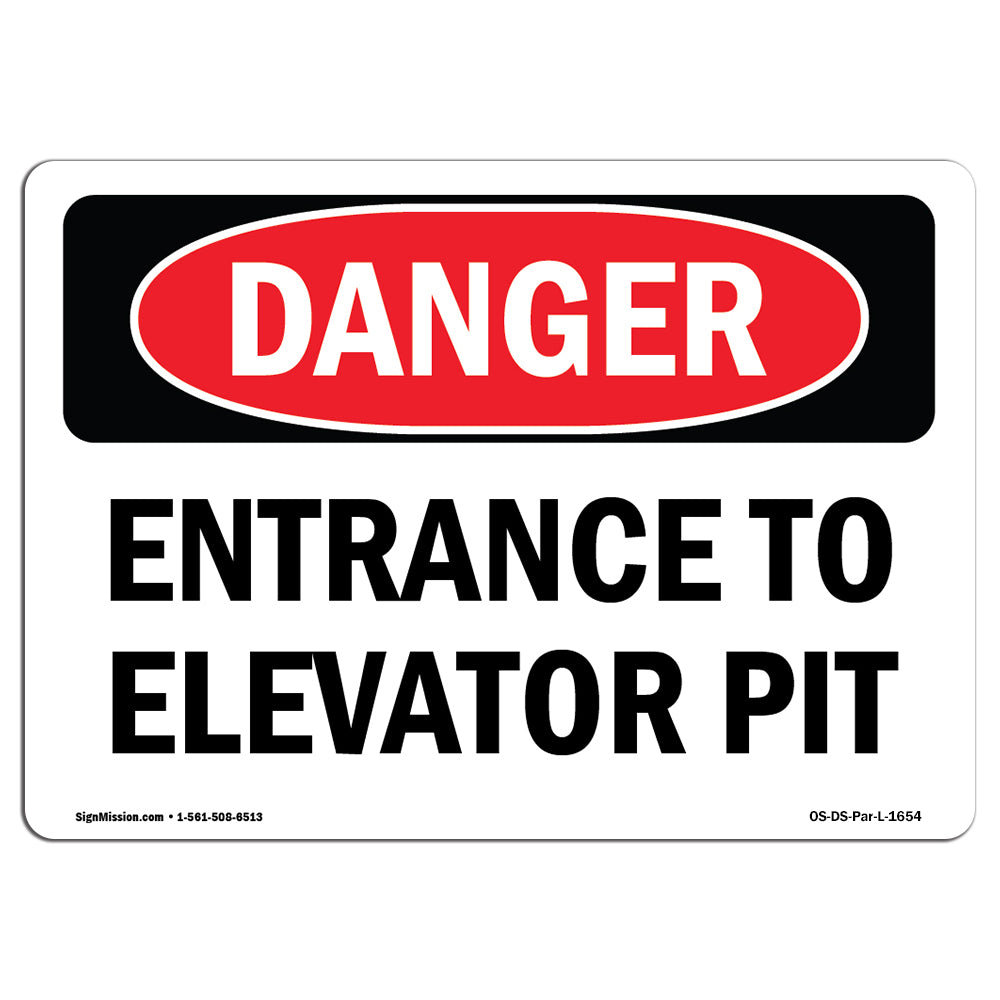SignMission Entrance to Elevator Pit Sign | Wayfair