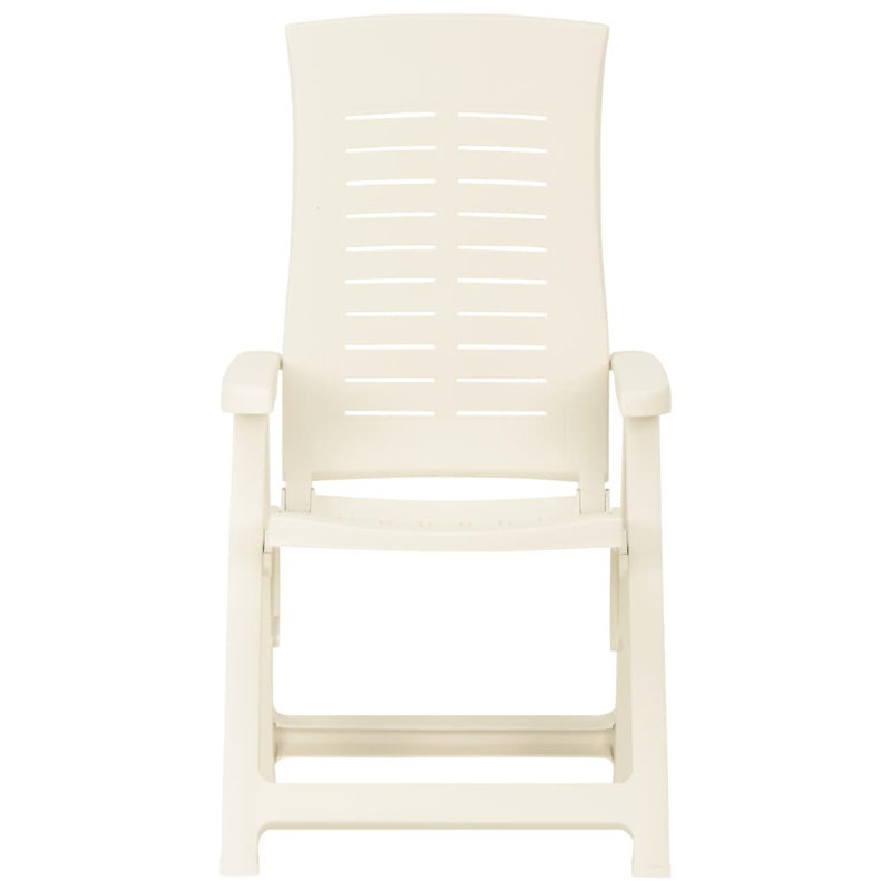 Bercut Foldable Outdoor Patio Dining Armchair, White