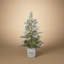 26 In. Illuminating Flocked Tree In Wood Box