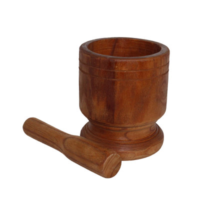 Mortier et pilon en bois 5 "Imusa