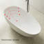 Baignoire de trempage autoportante 63 po x 29,5 po blanc mat-122533131-117327843