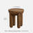 15.7"W Small Mango Wood Accent End Table with Sculptural Legs