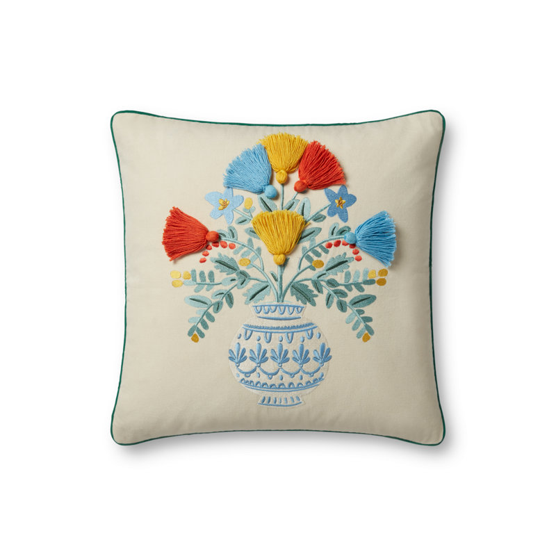 Coussin ivoire Rifle Paper Co. X Loloi, Duvet