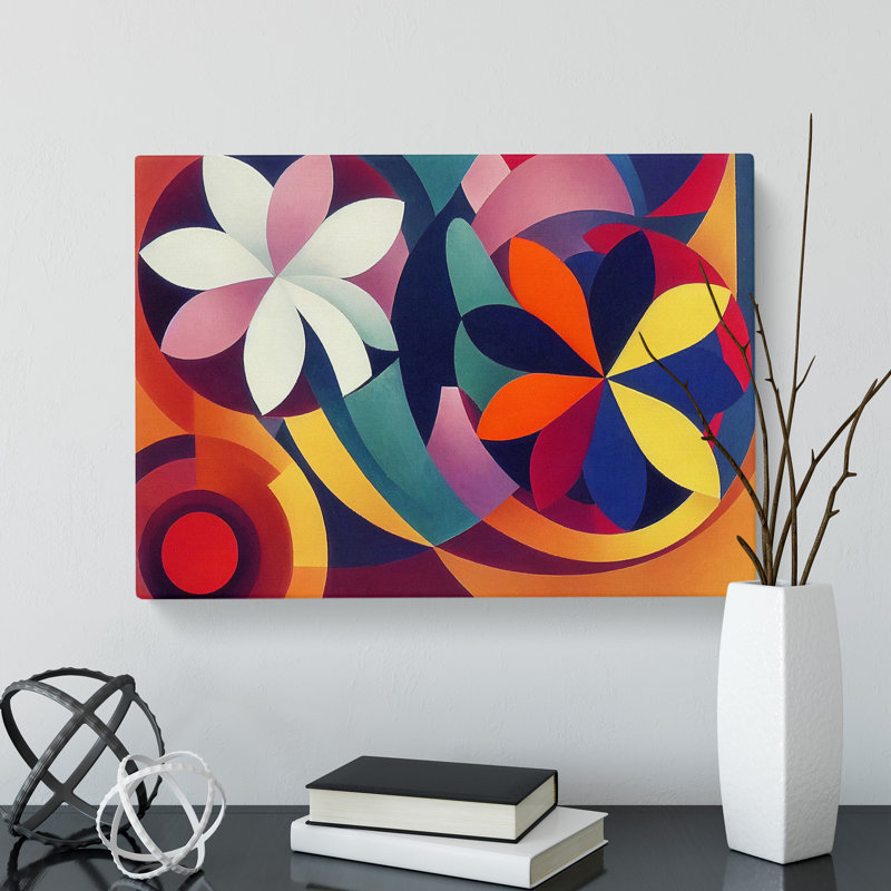Masterful Abstract Flowers - Wrapped Canvas, 50cm H x 76cm W x 3cm D