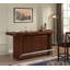 American Heritage Arabella Home Bar - Solid Wood with Wine Storage, Stemware Racks & Brushed Steel Footrail, Rich Dark Oak Finish