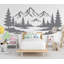 Décalcomanie murale Mountain Forest pour enfants | Autocollant mural pin chambre de bébé | Décor de chambre de bébé aventure | Adhésif décoratif montagne 1148DRS-130084898-130084901