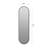 65" x 18" Capsule-Shaped Dimmable LED Full Length Wall Mirror with Black Frame