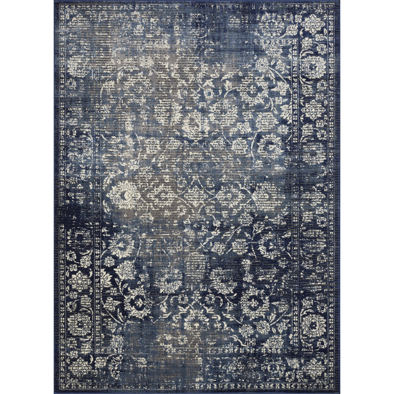 Tapis d'intérieur en polypropylène tissé à la main Raashid, Rectangle 6 pi 7 po x 9 pi 2 po