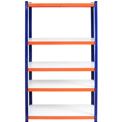 71" Tall Heavy Duty Shelving Unit - 35.4" Wide X 15.87" Deep, For Garage, Pantry Blue 5 Tier 71"h 35.4"w 15.87"d, Increase Storage In Pantry, Closet, Kitchen, Warehouse, Basement Iron