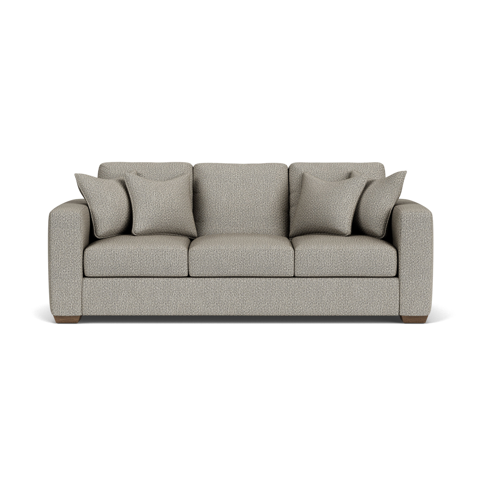 Anaiza 104'' Upholstered Sofa, 37" H x 92" W x 41" D, Gray Polypropylene/Olefin