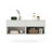 Floating Wood Wall Mounted Nightstand with 1 Storage Drawer and Shelf (Set of 2)-730812011