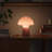 Glass Mushroom Table Lamp, Petite Close Top Stripes-73477333-73477315