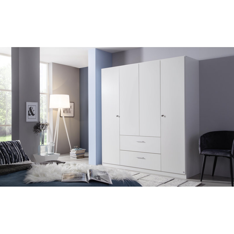 Buchholz 4 Door Wardrobe, White