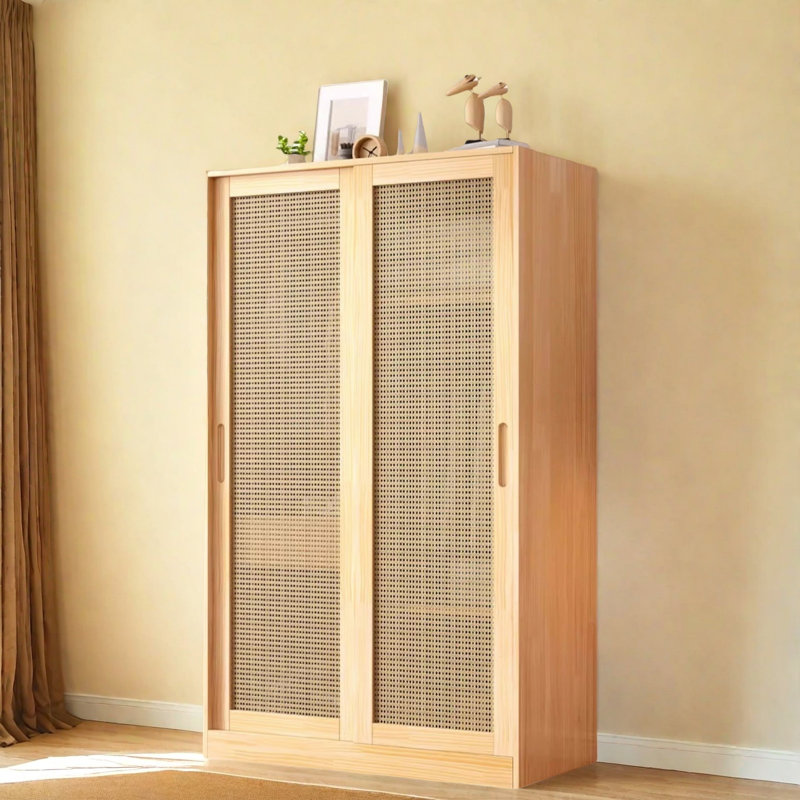 Armoire moderne en rotin, H 79 po x l 63 po x P 24 po