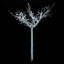 Arbre de Noël commercial en acrylique 7,5 'avec lumières DEL blanc froid intérieur / extérieur