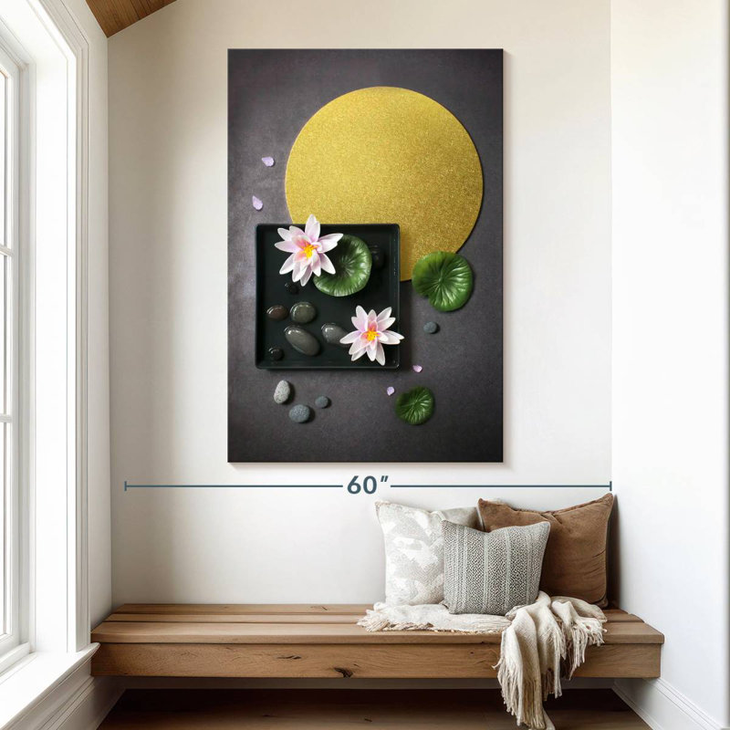 Kerrick Spa Zen Water Lilies, 51" H x 34" W