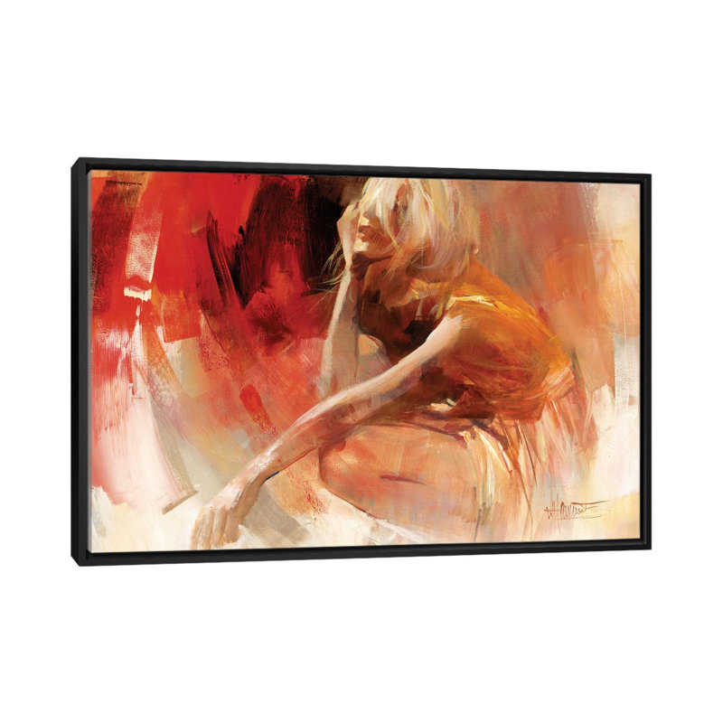 « ludique iii », reproduction sur toile, H 18 po x l 26 po x P 1,5 po, Toile avec cadre noir, Pas de tapis