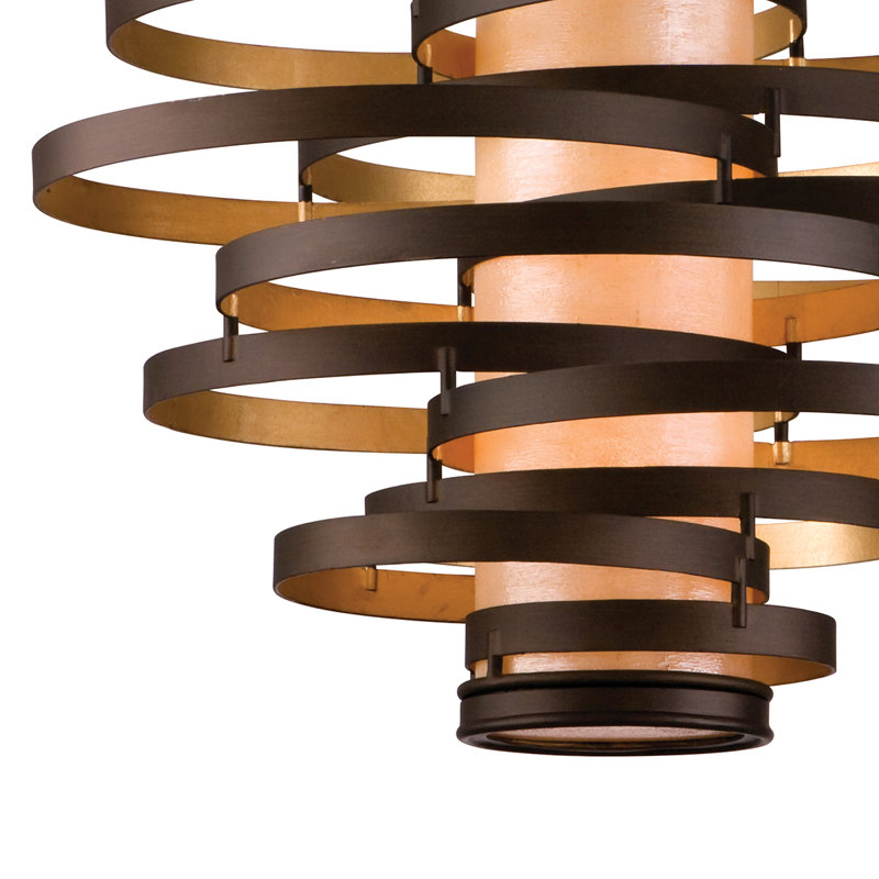 Vertigo Unique Geometric Chandelier, 32.75" H x 30" W x 26.5" D