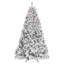 Arbre de Noël blanc enneigé avec pin-130365410