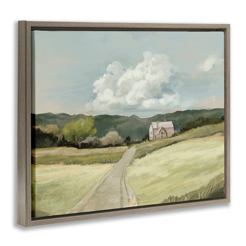 Art mural sur toile flottant, "Roadenant", H 17 po x l 21 po, Cadre flottant orme Montalcino