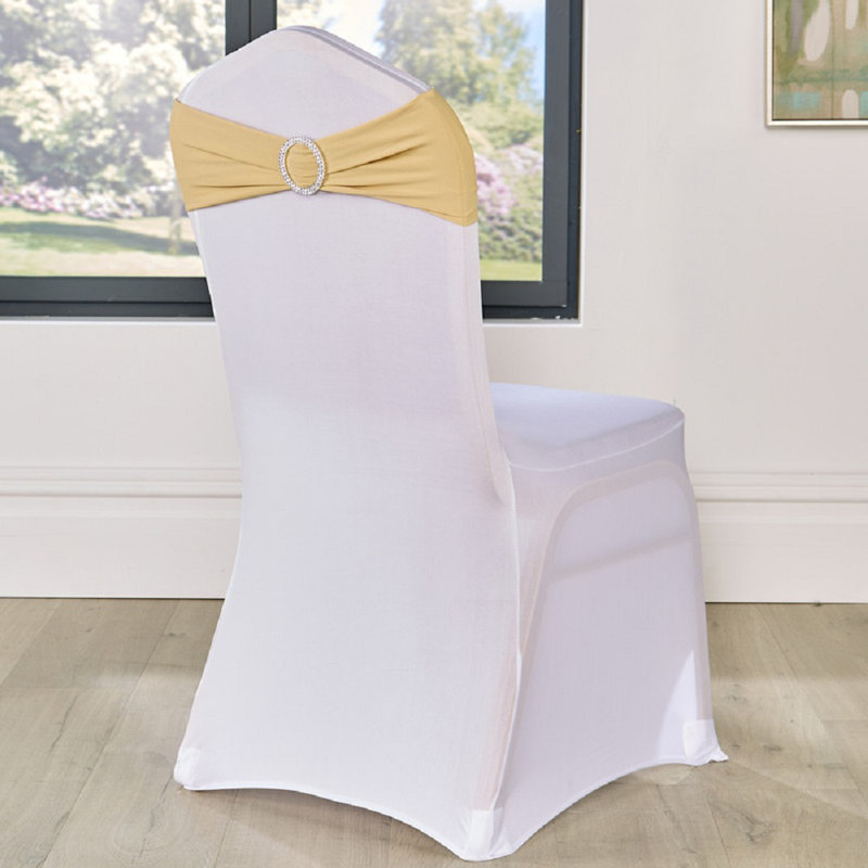17 Stories Chair Cover Band, Champagne