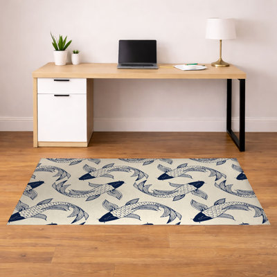 Tapis de bureau décoratif léger Koi Fish Flow