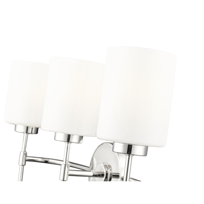 Meuble-lavabo 3 lumières Holleran, Nickel poli