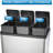 3-Compartment Trash & Recycling Bin, 16 Gallon Stainless Steel Step-On Kitchen Garbage Can, Triple Sorting System for Trash, Recycling & Compost, 3 Removable Inner Buckets, Fingerprint-Resistant