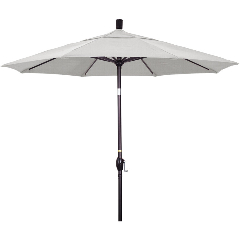 Parasol de marché 7,5', Performance granit tissé, Oléfine, Noir