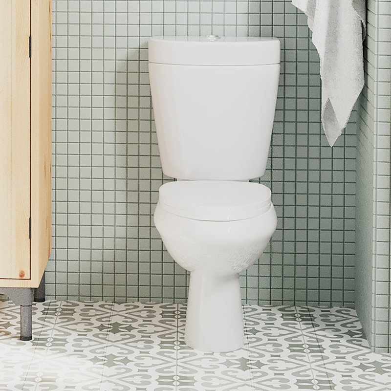 Toilettes allongées deux pièces, chasse puissante 1,1 / 1,6 GPF
