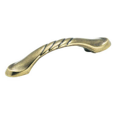 3" Design Details Pull, Regency Brass
