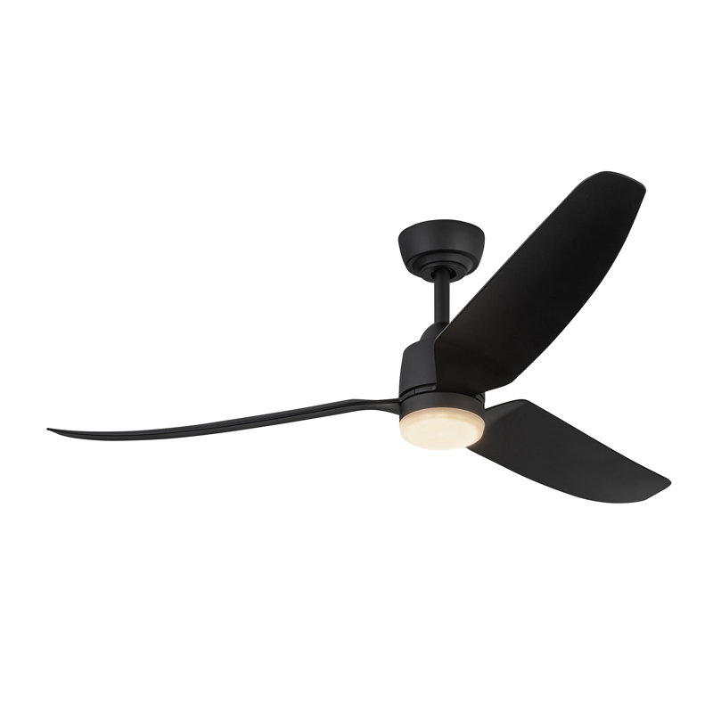 Hugo Smart Outdoor Downrod Ceiling Fan, Matte Black