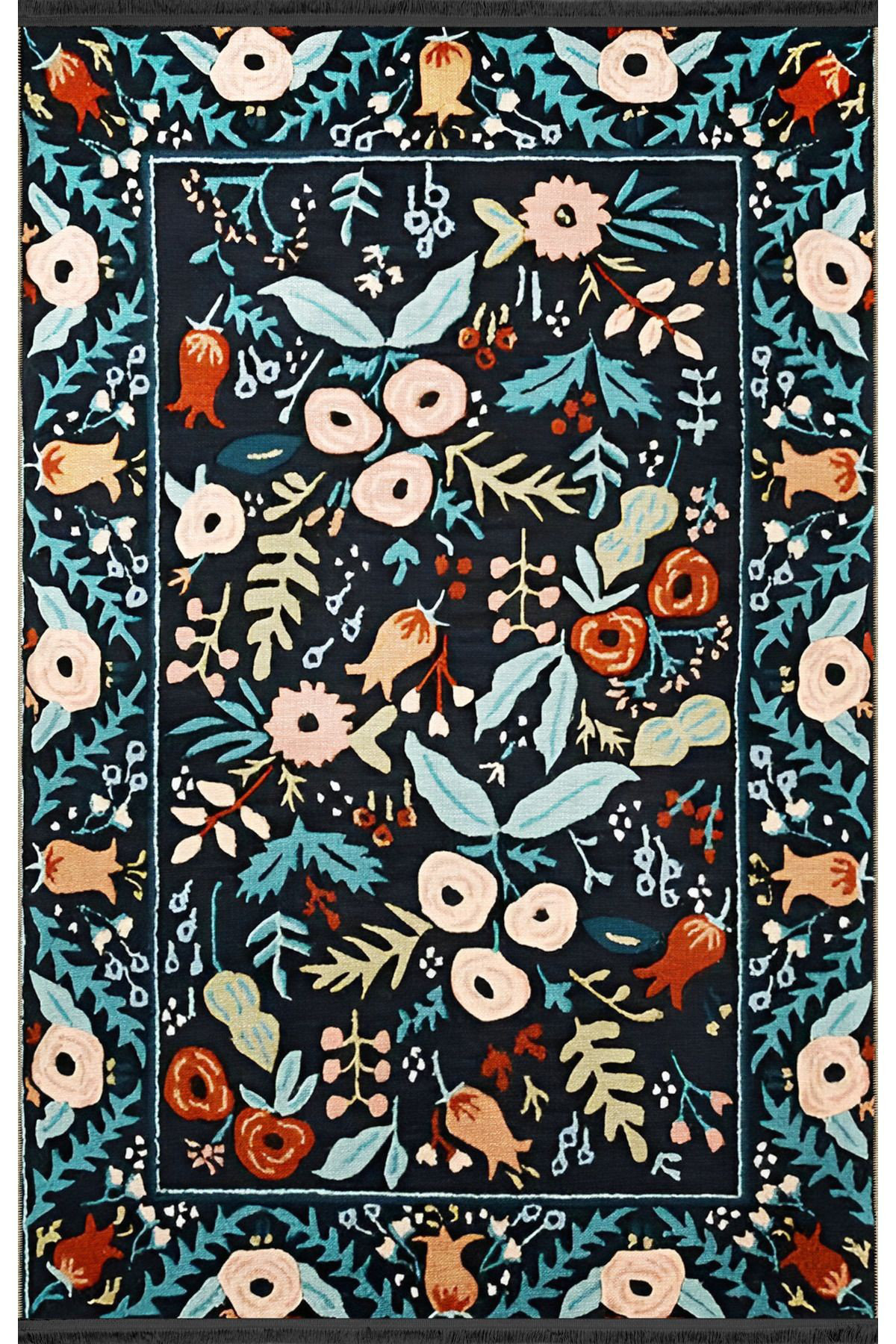 Hokku Designs Multi Color Traditional Flower Rose Pattern Vintage ...