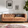 Brinna Contemporary 84" Upholstered Button-tufted Sofa with Metal Legs