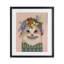 «Folk Hedgehog with Florals», reproduction encadrée sous verre, design par Mia Charro-117082464-117082466