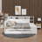 Full Size Wood Daybed With Trundle, Storage Shelves, Bench, Charging Station And Upholstered Headboard-1183676973
