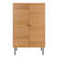 Minburn Oak Veneer, Melamine, MDF, Steel Rectangle Accent Cabinet-1864330901