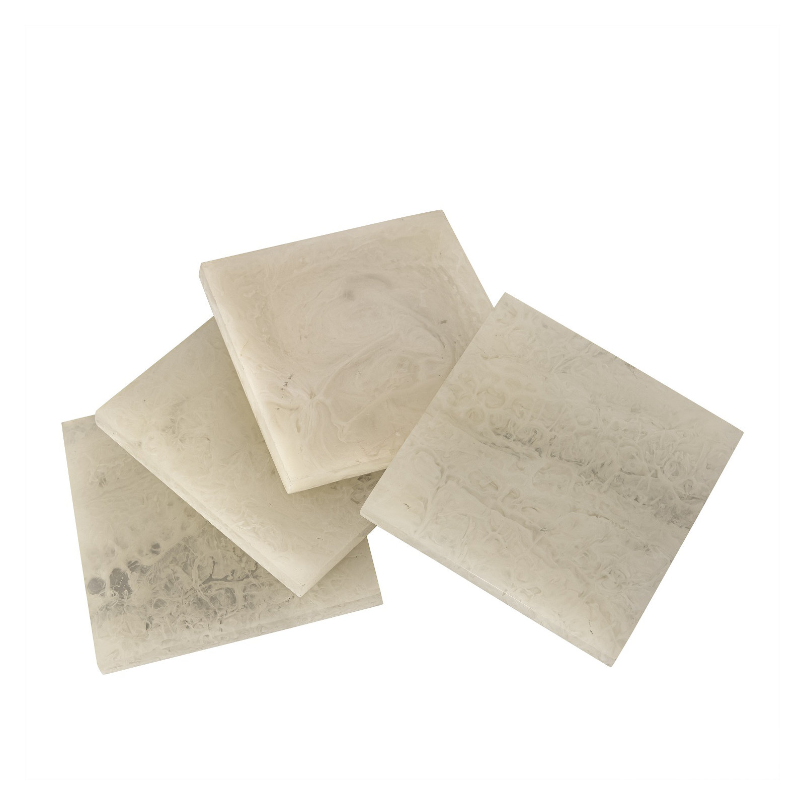 No Pattern Square 4 -Piece Coaster Set