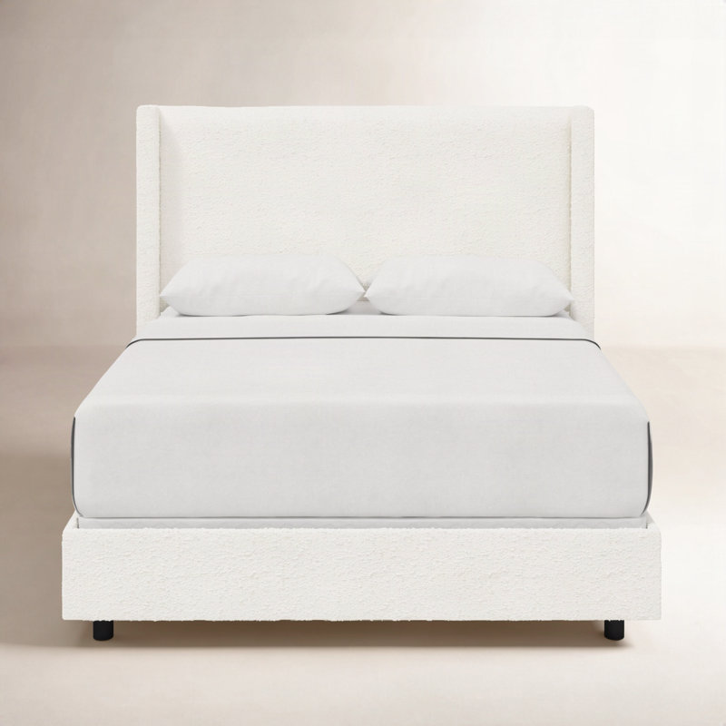 Lit tapissier standard Hanson, Grand, Boucle neige classique
