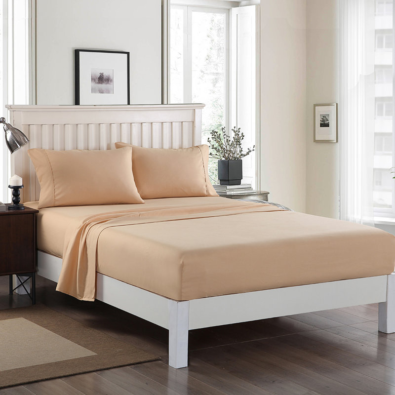 Microfiber Sheet Set, Queen, Beige