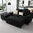 Shavera 59.8" W Velvet Upholstered Sleeper Sofa with Storage Ottoman-2056704744