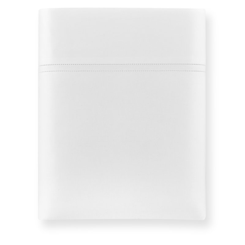 Virtuoso 600 Thread Count Egyptian Certified Cotton Sateen Flat Sheet, Full/Queen Flat Sheet, White
