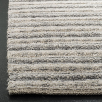 Tapis rayé en soie de bambou Russo
