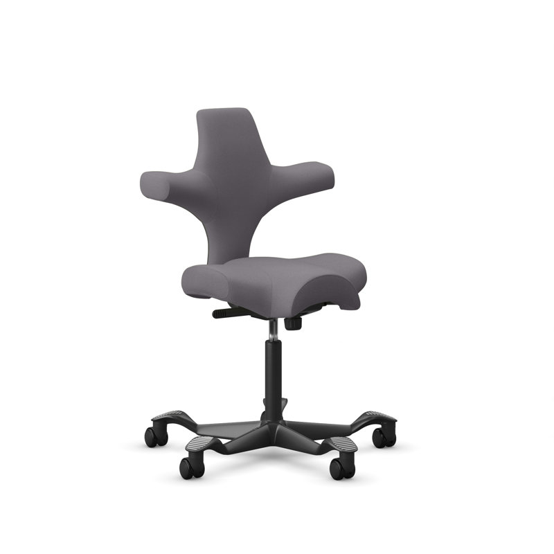 Chaise à hauteur standard réglable HœG Capisco, Gris, Noir, Standard