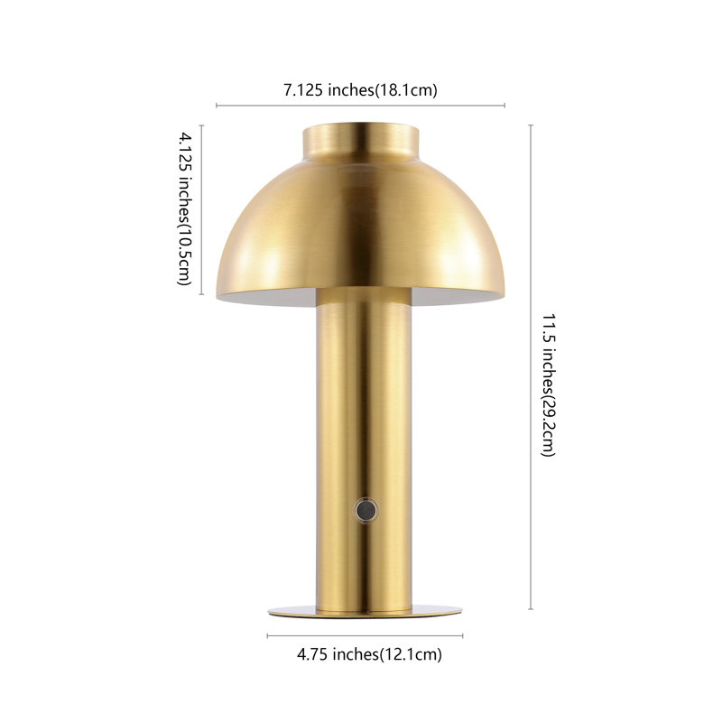 Zosia Metal USB Table Lamp, Gold