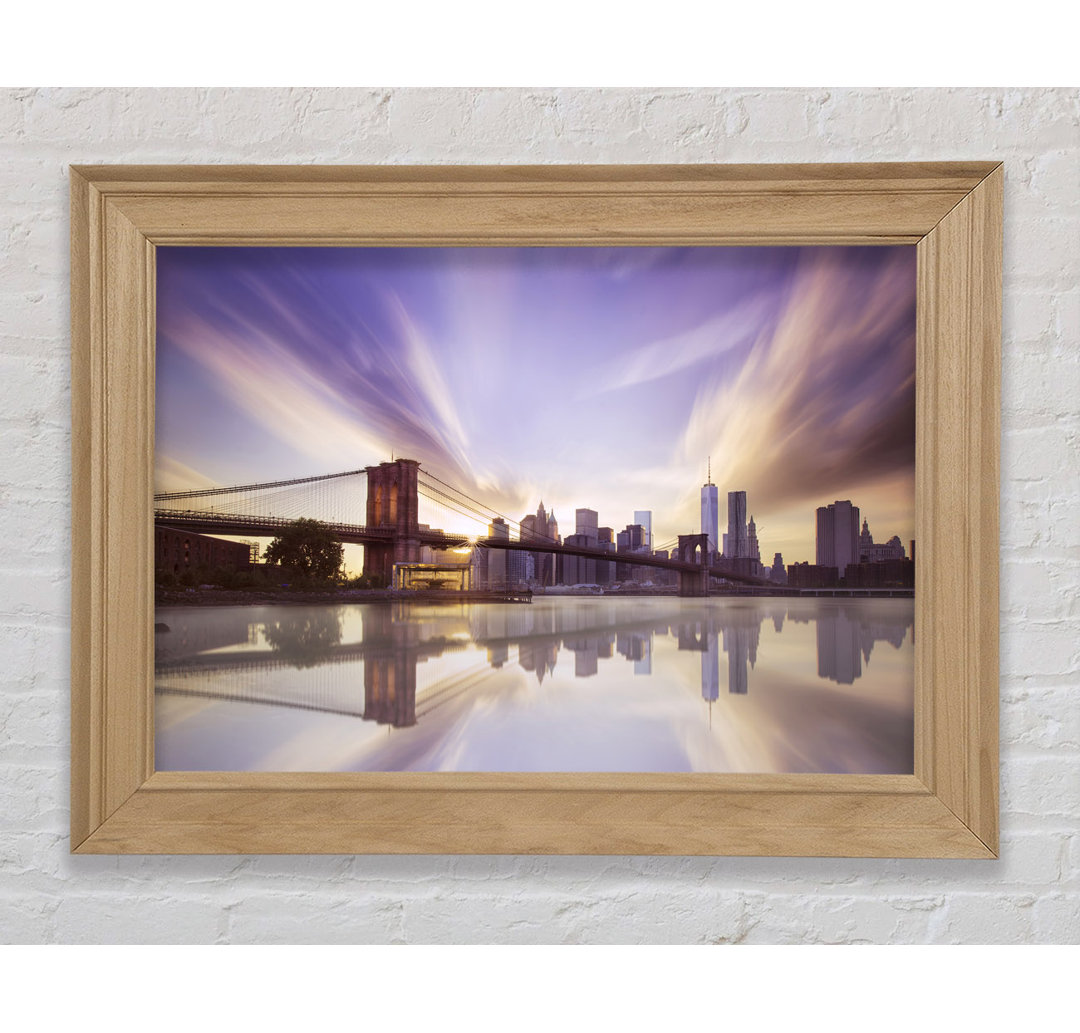 Dreamy NYC View Bridge - Einzelne Bilderrahmen Kunstdrucke