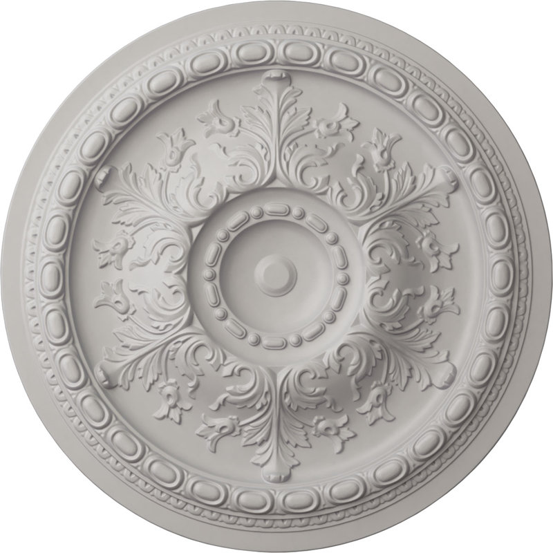 Endurathane Oslo Ceiling Medallion, 38 3/8"OD x 2 7/8"P (Fits Canopies up to 7 5/8"), Hand-Painted Ultra Pure White Finish