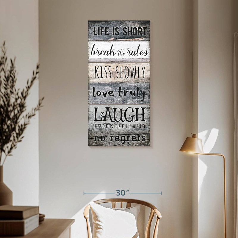 Life Is Short, typographie